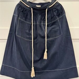 Ulla Johnson Blue A-Line Knee-Length Skirt